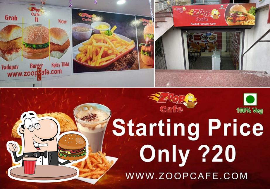 Get a burger at Zoop cafe