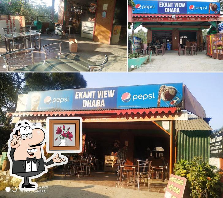 The interior of Ekant View Dhaba