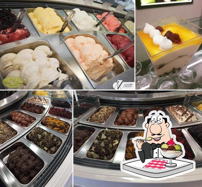 Gelateria Dolce Roma serves a variety of desserts