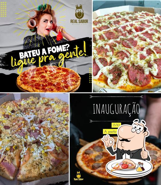 Escolha pizza no Real Sabor Pizzaria Gama