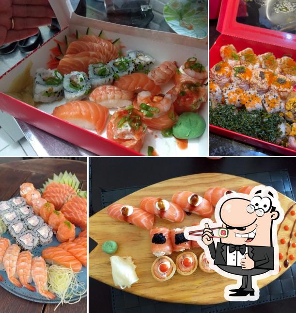 Prove diversas opções de sushi