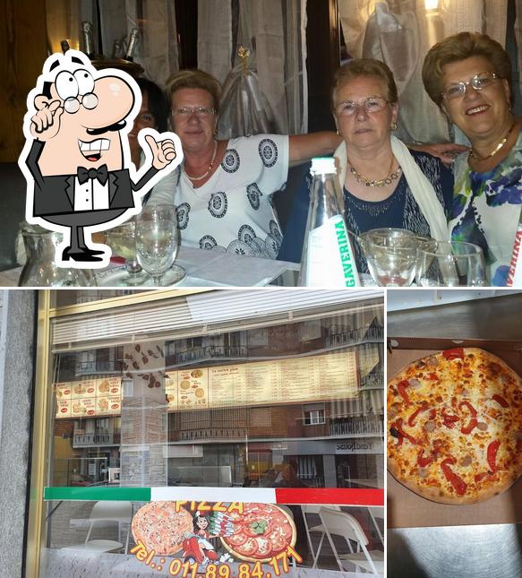 La interni e pizza del ristorante