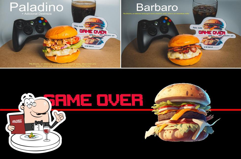 Hambúrguer em Game Over Grill