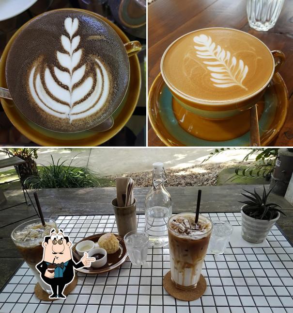 Enjoy a beverage at 382 space coffee