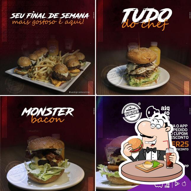 Consiga um hambúrguer no Monster Burger Delivery