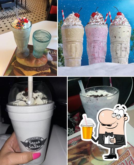 Enjoy a beverage at Steak 'n Shake