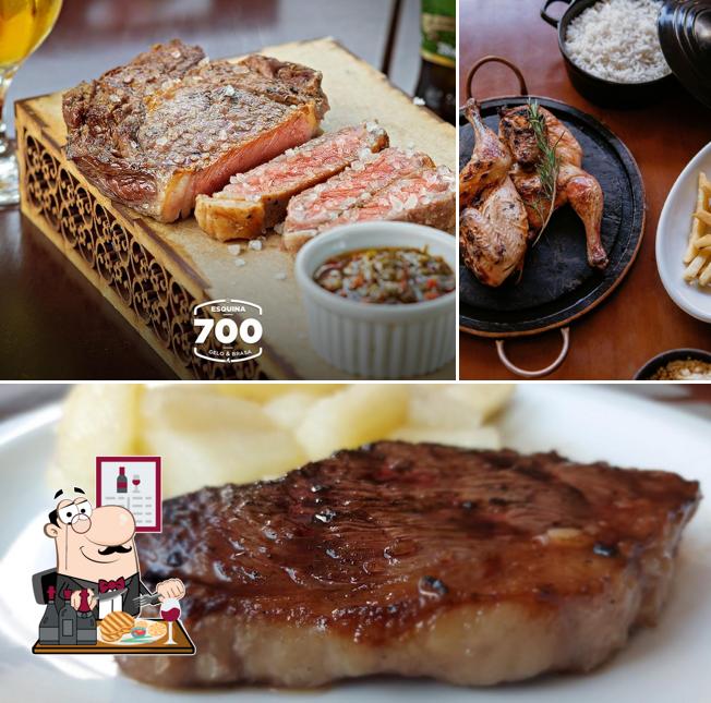 Experimente refeições de carne no Esquina 700 - Culinária na Brasa