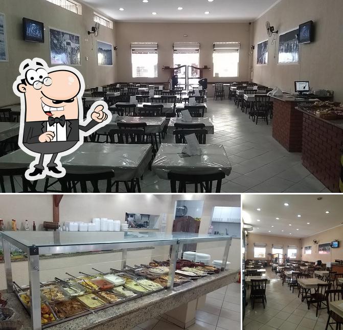 Entre diferentes coisas, interior e comida podem ser encontrados no O Caldeirão Restaurante