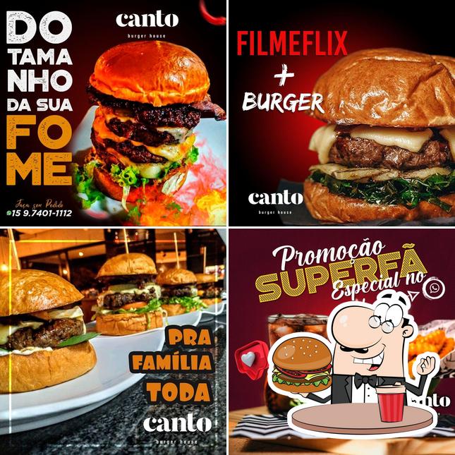 Experimente um hambúrguer no Canto Burger House