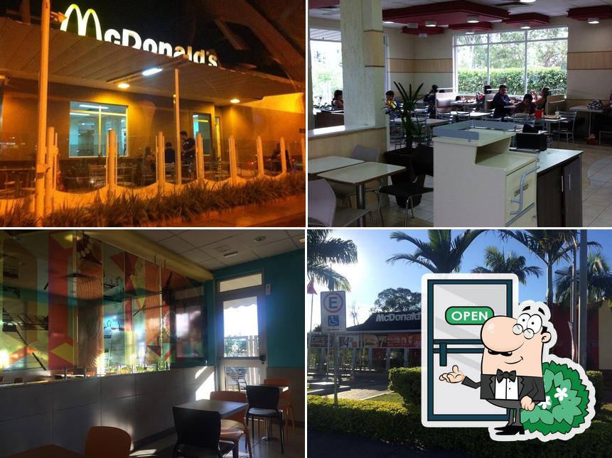 Confira a ilustração mostrando exterior e interior no McDonald's