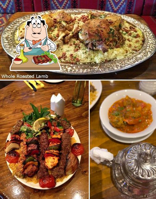 Elige una receta con carne en Shaam nights restaurant