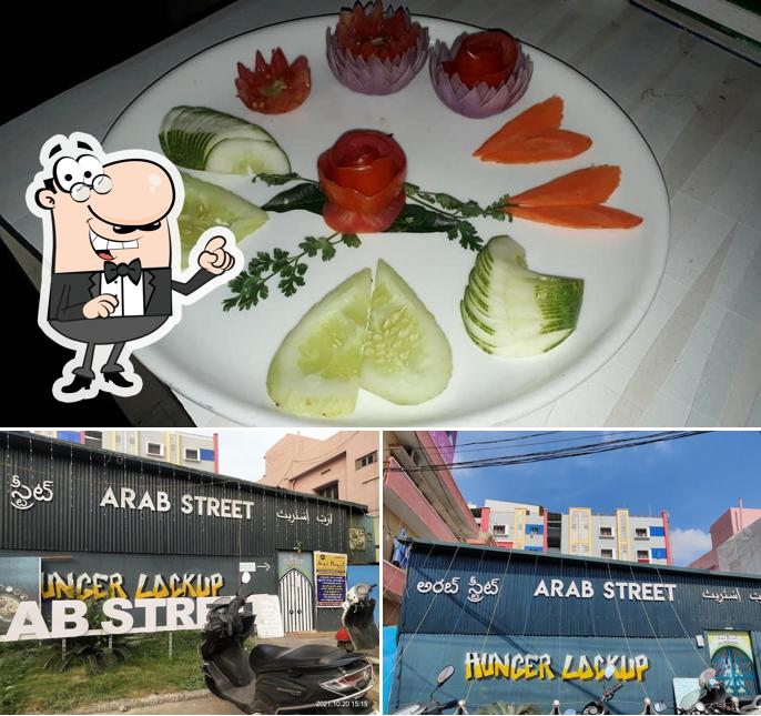 This is the image showing exterior and food at ARAB STREET RESTAURANT