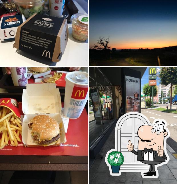 La foto della esterno e cibo di Mc Donald’s