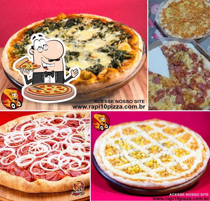 Peça diversos tipos de pizza