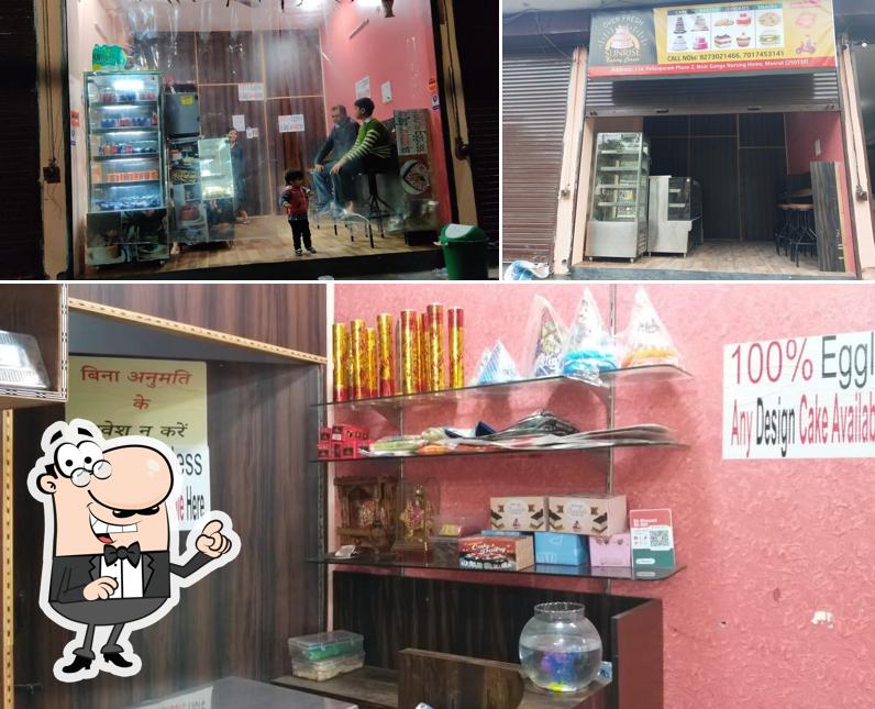 The image of interior and burger at SUNRISE BAKERY CORNER
