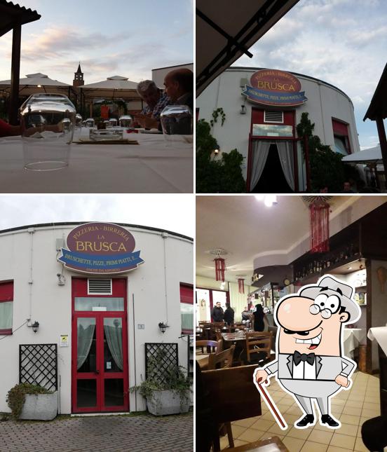 Questa è la foto che presenta la esterno e interni di Pizzeria Ristorante La Brusca