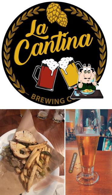 Food at La Cantina Brewing Company