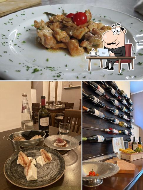 Dai un’occhiata alla foto che mostra la interni e cibo di Ristorante da Peppe