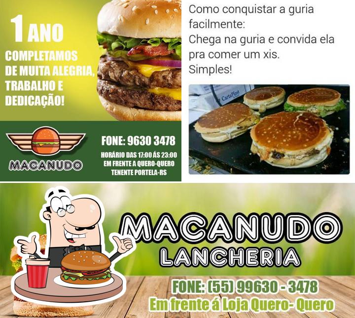 Experimente um hambúrguer no Macanudo Lancheria