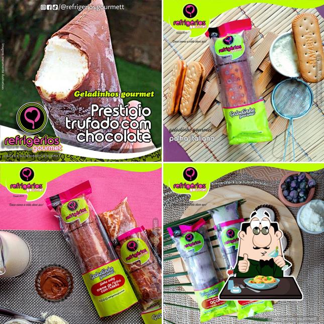 Refrigérios gourmet doces, açaís e gelatos