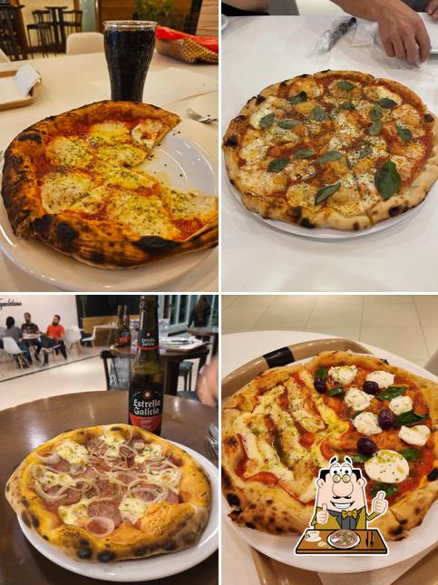 Escolha pizza no Basila Pizza Napoletana