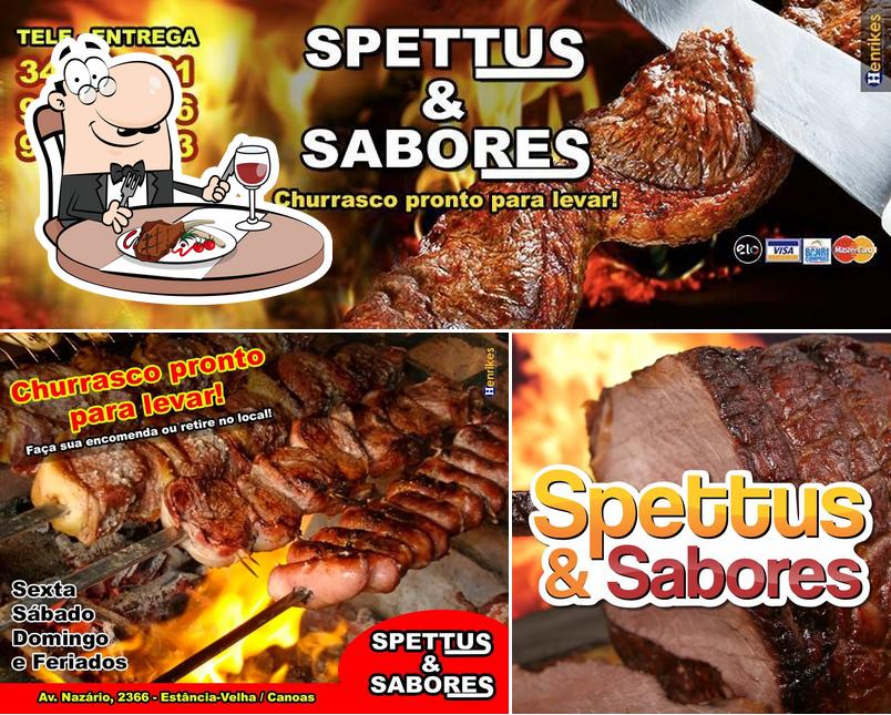 Prove refeições de carne no Spettus & Sabores