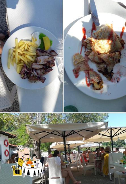 Dai un’occhiata alla foto che mostra la cibo e interni di Beach Bar SKIPPERS