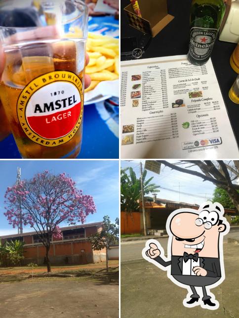 A ilustração do Churrasquinho do Dedé’s exterior e bebida