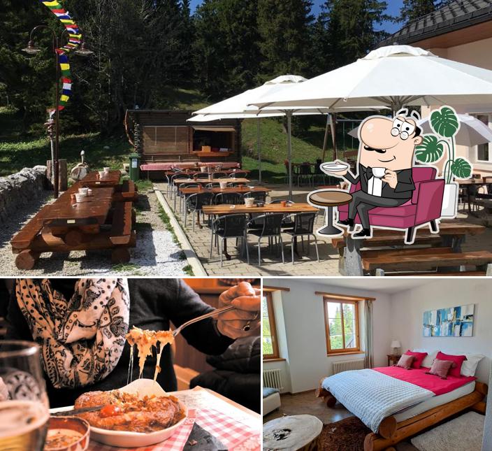 Gli interni di Hôtel Restaurant du Marchairuz