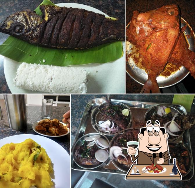 Kadalum Kaayalum Family Restaurant provides meat meals