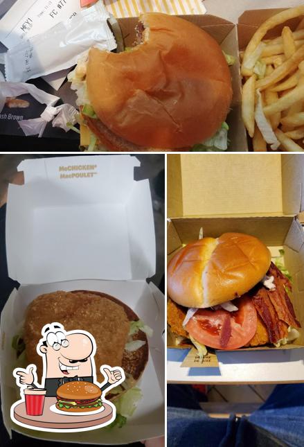 Try out a burger at McDonald's