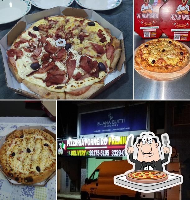 Peça diferentes variedades de pizza