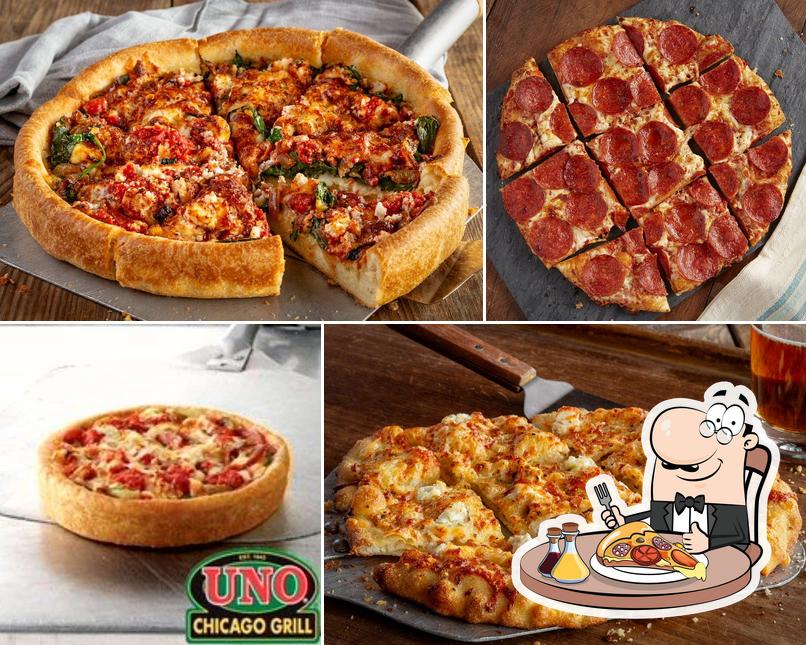 Order pizza at UNO Pizzeria & Grill