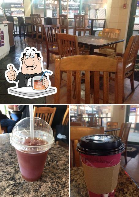 This is the photo depicting drink and interior at Francelli's Coffee House