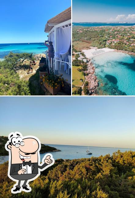 Goditi la vista dagli esterni di Beach Club Restaurant & Bar