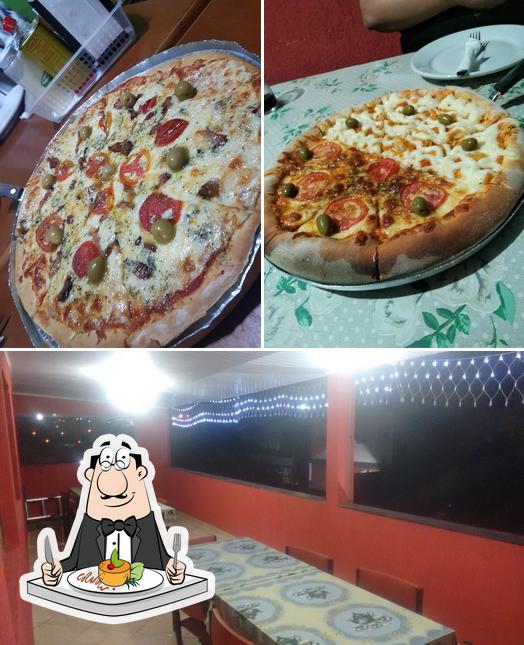 O Pizzaria e Restaurante Silverado se destaca pelo comida e interior