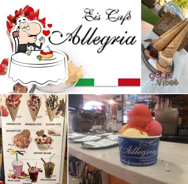 Ice Café Allegria provides a selection of sweet dishes