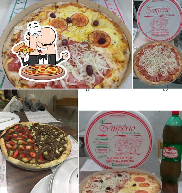 Escolha diversos estilos de pizza