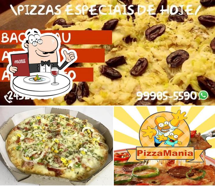 Comida em Pizza Mania