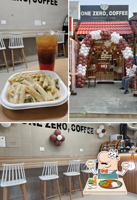 Among different things one can find food and interior at One Zero, Coffee