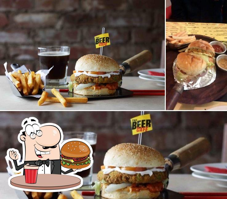 Get a burger at The Beer Café