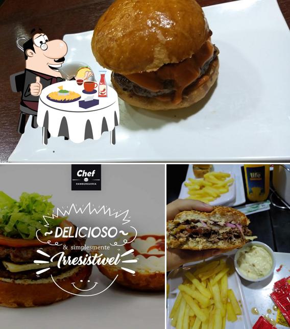 Experimente um dos hambúrgueres oferecidos no The Chef Burgers