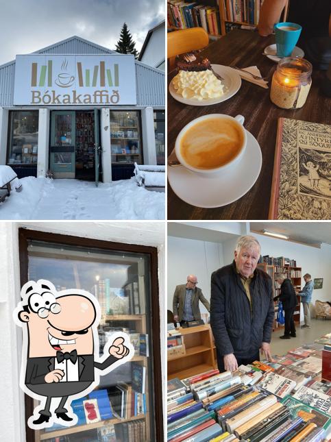 Installez-vous à l'une des tables de Bókakaffið - Books & Coffee