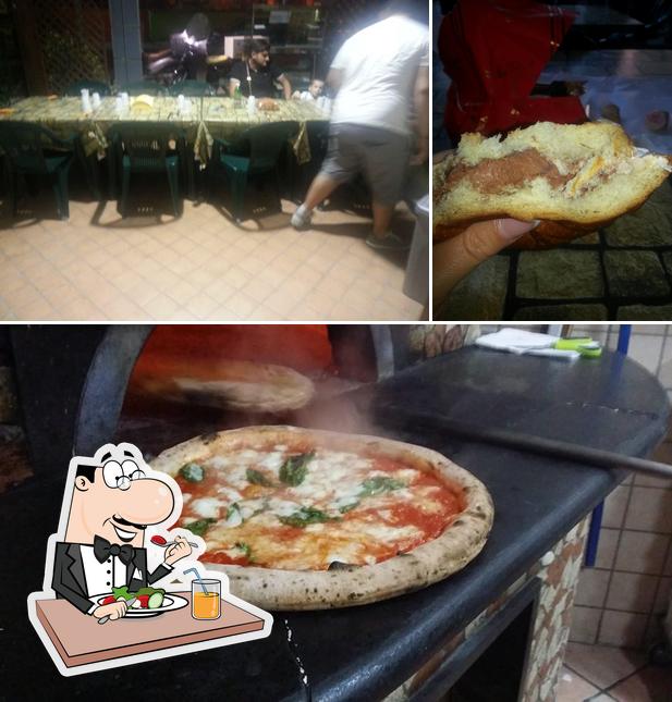 Questa è la immagine che presenta la cibo e interni di Pizzeria Gigi'S Pizza