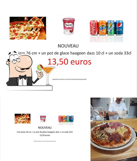 Voici l’image indiquant la boire et table à manger sur PIZZA PLANETE MOULINS