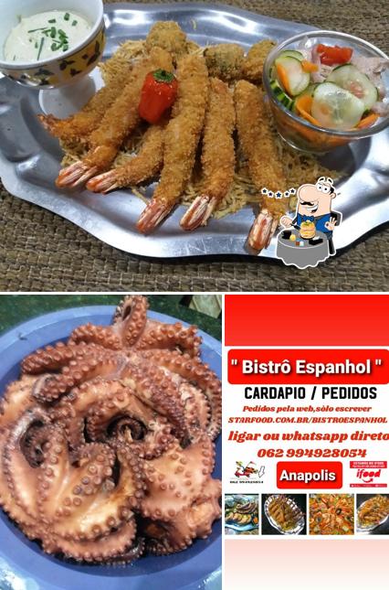 Comida em Bistrô Espanhol Mediterrâneo