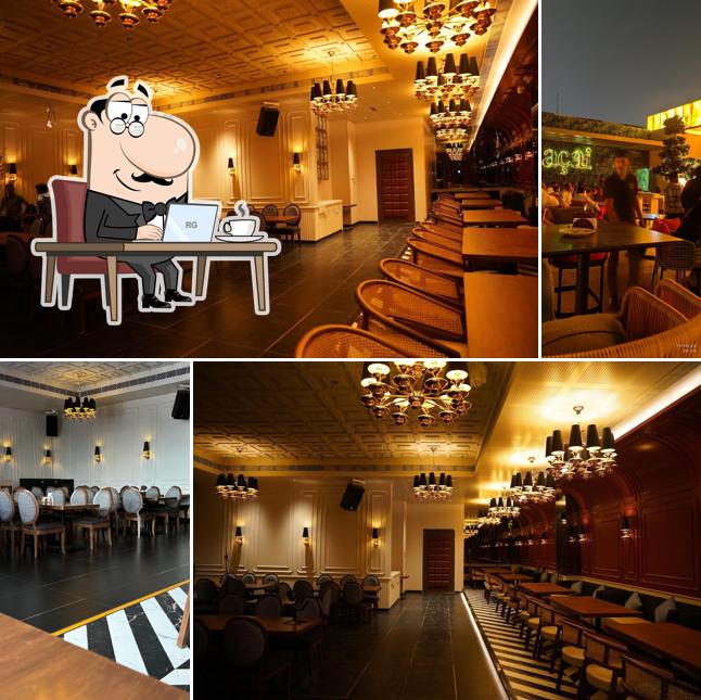 Take a seat at one of the tables at Acai Pune