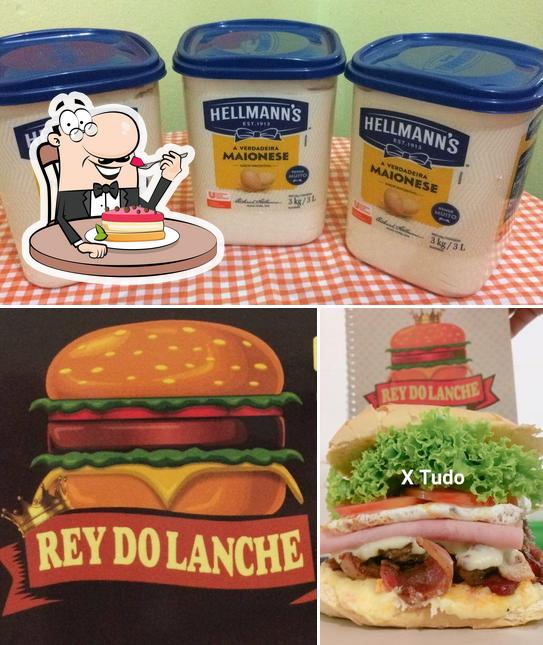 Rey do Lanche Hamburgueria provê uma variedade de sobremesas