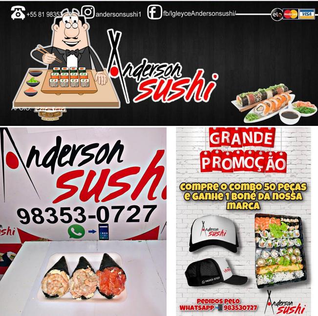 Prove diferentes opções de sushi