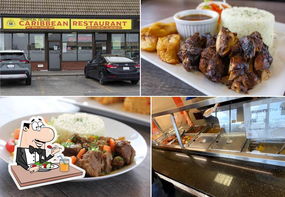 Platos en Tropical Island Caribbean Restaurant